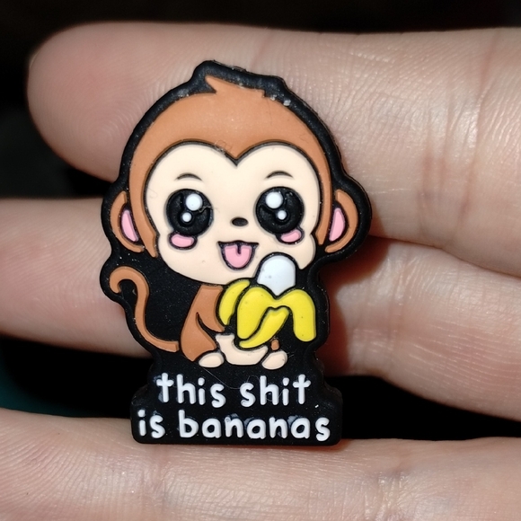 Homemade Monkey Sh*T Is Bananas Croc Charm - Picture 1 of 4